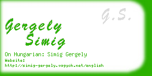 gergely simig business card